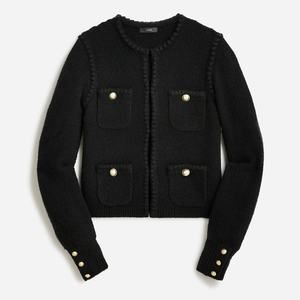 J.Crew 'Odette Lady' Black Sweater-Jacket Size M